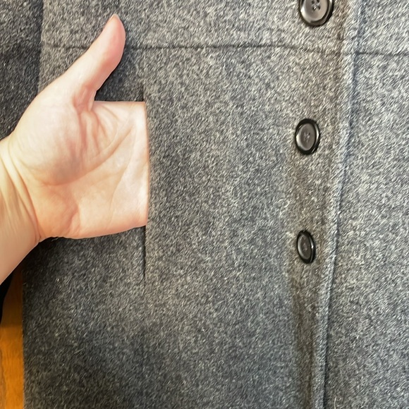 ROTHSCHILD UEC Girls Size 8 Gray Coat with Black Trim Hood Button Dressy Formal - Picture 7 of 11